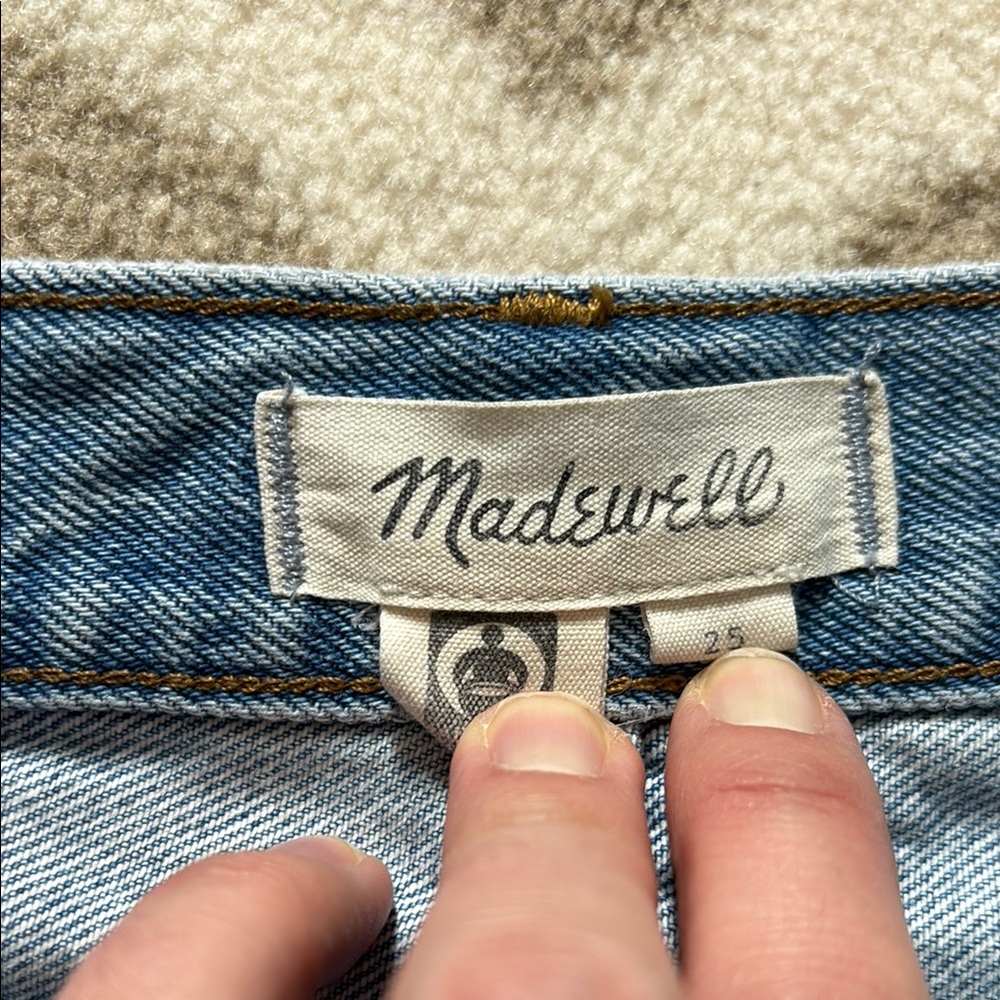 Madewell Light Blue denim mini skirt